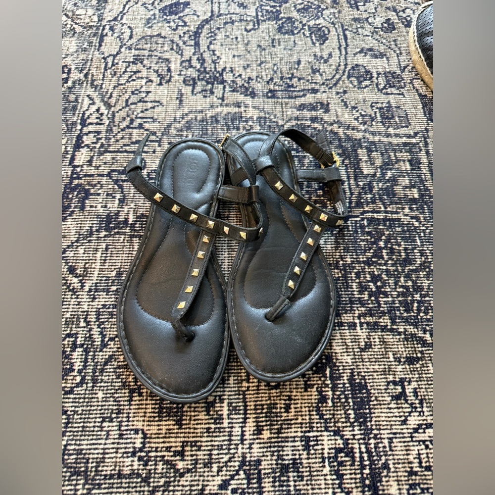 Born Black Studded Sandals size 7
